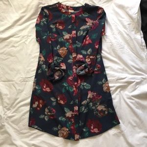 Long sleeve button up dress